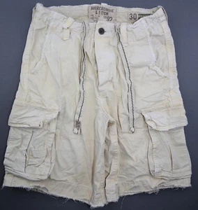 Abercrombie and Fitch schwere Canvas-Cargoshorts für Herren gelb Größe 30 (Msr 31 x 9) - Bild 1 von 12