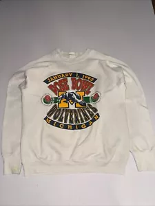 Vintage ROSE BOWL ‘92 Michigan Wolverines Sweatshirt Adult Large White USA - Picture 1 of 10