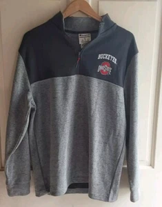 Pullover Champion Fleece Ohio State Buckeyes 1/4 Cremallera Manga Larga Bordado Med - Imagen 1 de 7