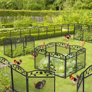5er Set Gartenzäune Metall Gitterzaun Stabil Steckzaun Gehege Hundezaun 60/80CM - Bild 1 von 15