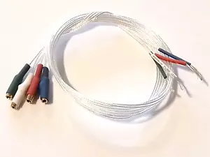 Pick Up Rewiring Wires, Litz 5N Silver + Gold  1.3/1.4mm Pins, 400mm Long - Picture 1 of 4