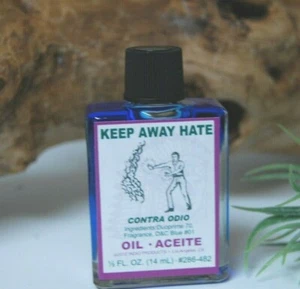 Keep Away Hate Magical Oil (1) 4DRMs , Remove People who Hate, Santeria, Hoodoo - Picture 1 of 3