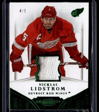 2013-14 Panini Dominion Emerald Fight Strap RARE Nicklas Lidstrom 4/5 #D-NL