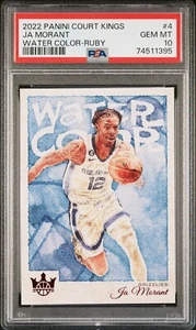 2022 Panini Court Kings Ja Morant Water Color Ruby Parallel /149 PSA 10 POP 2 - Bild 1 von 2