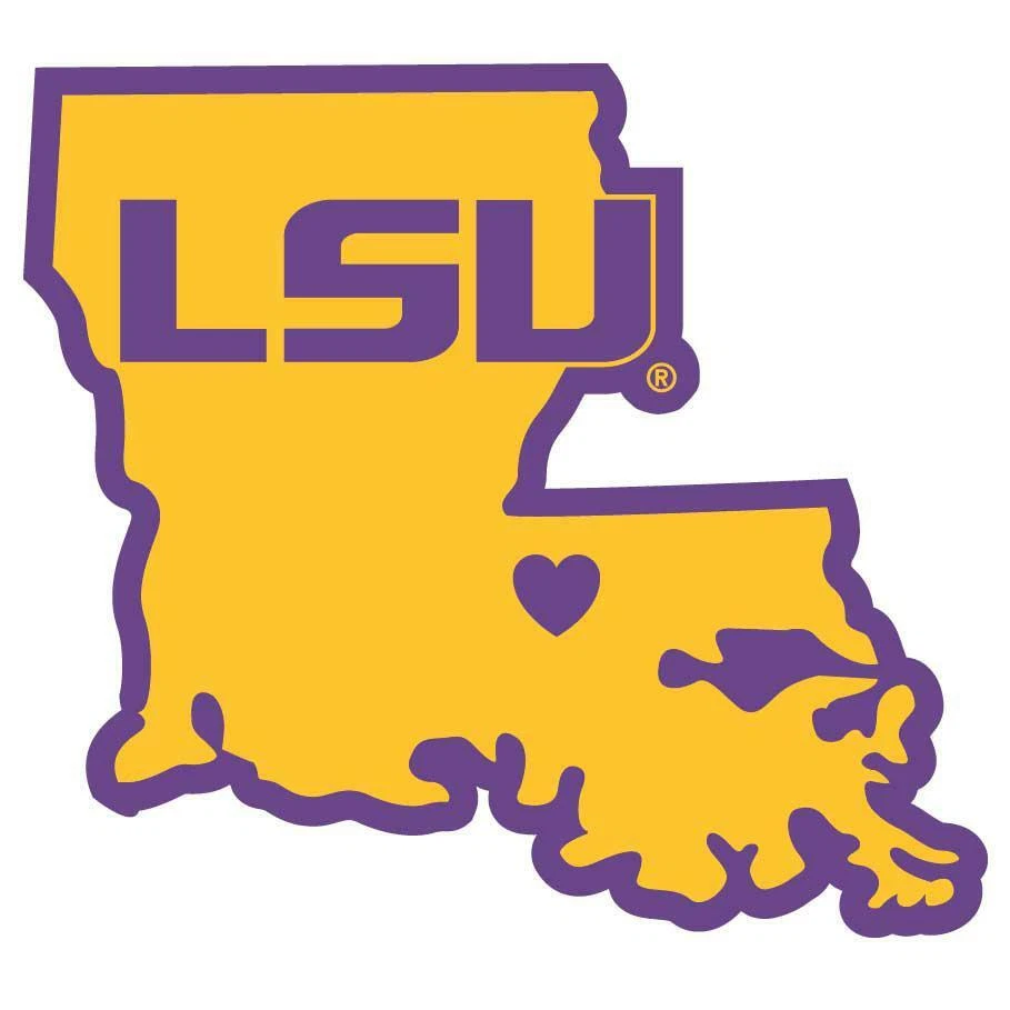 LSU Tigers Vinyl Home State Pride Decal [NEW] NCAA Auto Car Truck Window - Image 1 of 1