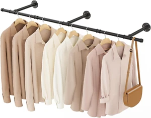 Wandgarderobe, Wandgarderobe für Industrierohr 150 cm, - Bild 1 von 12