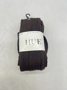 HUE Cable Knee Socks 2 Pack Espresso U13920P2 One Size Sock - Picture 1 of 3