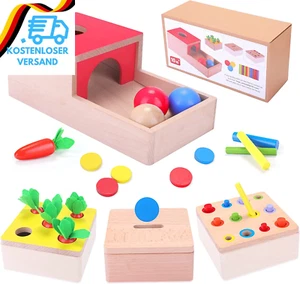 Holzspielzeug Ab 1 Jahr | 4 in 1 Baby Motorik Spielzeug Für 6 Monate Jungen Und - Bild 1 von 12