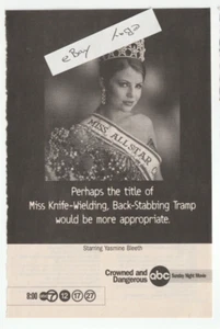 Vintage 1997 CROWNED and DANGEROUS Magazine AD ~ YASMINE BLEETH - Picture 1 of 1