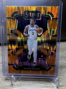 2023-24 Panini Select #61 Keldon Johnson Orange Flash Prizms - Imagen 1 de 2