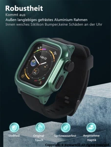 Leicht Metall Gehäuse Bumper Outdoor Stoßfest Armor Case Armband für Apple Watch - Bild 1 von 15