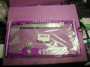 NEW ** 2 ** SAN FRANCISCO 49ers - Aluminum License Plate FrameS W/Hardware - Picture 1 of 2
