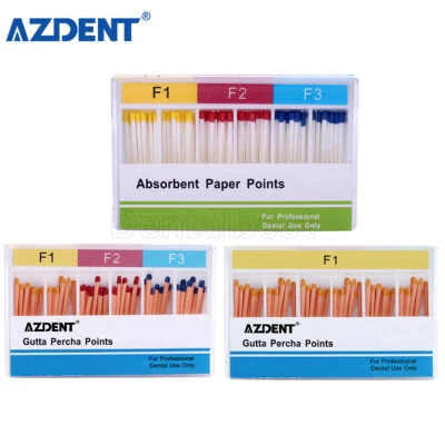 AZDENT Dental Endodoncia Puntas De Gutapercha Y Papel Absorbente F1 F2 F3 - Image 1 of 4