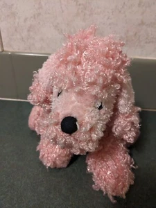 Ganz Webkinz Pink Poodle Plush HM107 Curly Stuffed Animal Toy 10" Soft Cuddly - Picture 1 of 8