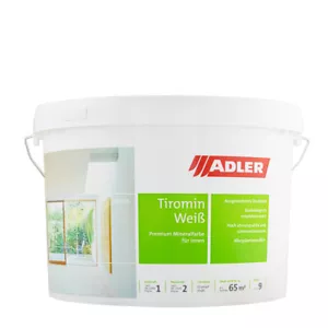 Adler Aviva Tiromin Weiß Silikatfarbe 9L weiß, Allergiker geeignete Mineralfarbe - Bild 1 von 1