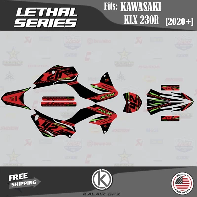Kit Gráficos para KAWASAKI KLX230R 2020 2021 2022 2023 Letal - ROJO Foto 1 de 4