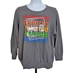 Torrid Women's Plus Size 2 2X Rainbow Retro Polaroid Graphic Sweatshirt Top - Picture 1 of 10