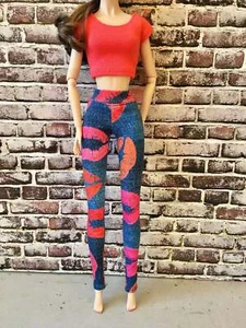 Boutique Kiss Denim lange Leggings für Mohnpuppe 12 Zoll - Bild 1 von 4