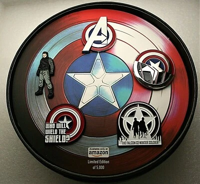 Marvel Comics Capitán América Winter Soldier 2020 exclusivo conjunto de 5 prendedores nuevo sin usar, en caja Foto 1 de 4