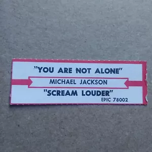 MICHAEL JACKSON You Are Not Alone/Scream Louder JUKEBOX STRIP Record 45 rpm 7" - Picture 1 of 1