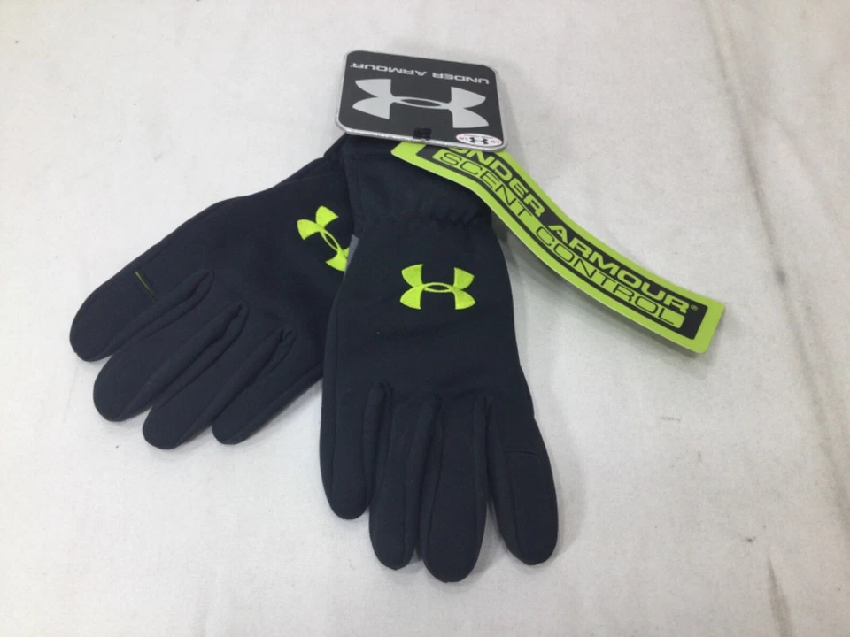 NEW Under Armour Scent Control Basic BLACK Gloves Large Lightweight Winter Style - Image 1 of 3