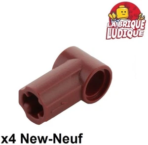 LEGO Technic 4x Achse Axle Stift Steckverbinder Angled #1 Rot Dunkel / Dark - Bild 1 von 1
