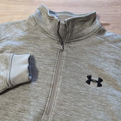 Pullover Under Armour para Hombres Pequeño 1/4 Cremallera Equipo Frío Calce Suelto Golf Verde Blanco Foto 1 de 4