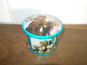 ANTIKE Metalldose GUTE NACHT DIE KLEINEN TEDDYBÄREN PIMPRENELLE und NIKOLAUS 1960 - Bild 1 von 9