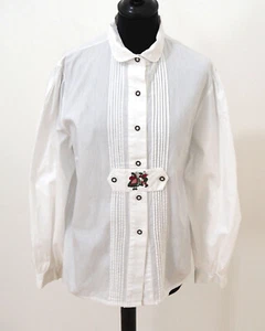 Alphorn Damen Trachten Bluse Größe 42 Landhaus Stil H592 - Picture 1 of 3