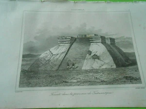 Gravure 1843 - Guatemala Téocali dans la province de Techuantepec - Picture 1 of 1