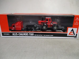 2024 Ertl Allis Chalmers 7580 Toy Set with Semi & Trailer, 1/64 Scale NIB - Picture 1 of 6