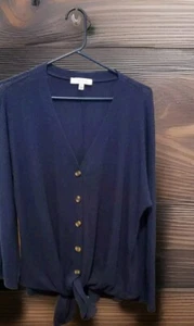 Cardigan/maglione donna manica lunga, nuova direzione, blu, taglia large - Foto 1 di 4