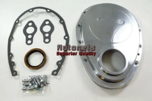 SBC Polish Aluminum Timing Chain Cover Small Block Chevy 283 305 327 350 383 400 - Picture 1 of 1