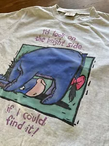 RARE VTG Disney Store Eeyore Winnie The Pooh Disney Cartoon Movie Cropped TShirt - Picture 1 of 10