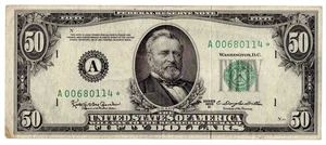 ****STAR***1950-D $50.00 FEDERAL RESERVE NOTE VF/XF****STAR**** - Picture 1 of 2