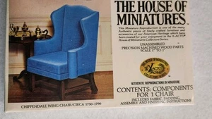 House Of Miniatures Chippendale Wing Chair - Picture 1 of 2