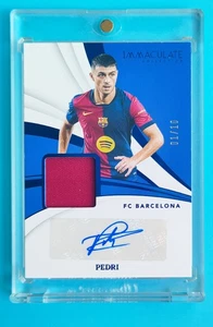2024-25 Panini Immaculate Barcelona Pedri Patch Auto 1/10 Spain - Bild 1 von 2