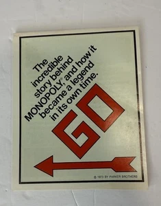Monopoly Vintage 1973 "The Incredible Story Behind Monopoly" Booklet - Picture 1 of 3