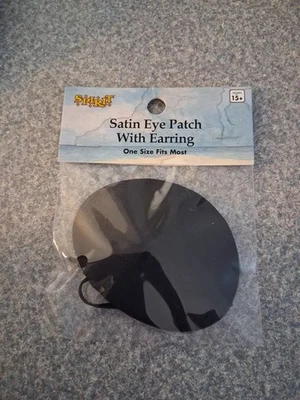 Costume Pirate Satin Eye Patch & Earring - Image 1 of 4