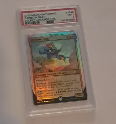 PSA 9 MINT Rainbow Dash FOIL Secret Lair My Little Pony Magic the Gathering MTG - Image 1 of 2
