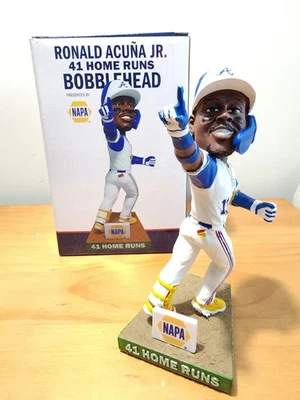 Ronald Acuna Jr. Bobblehead 41 Home Runs, Atlanta Braves Collectible - Image 1 of 4