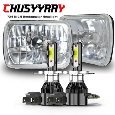 For International 3800 9900 9200 9400i 7400 7x6" LED Headlights H6054 Hi-Lo - Image 1 of 4