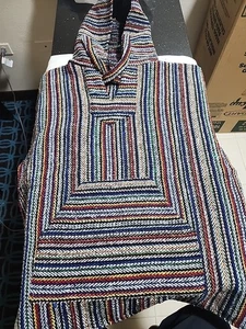Hippie Pullover, Xl Mehrfarbig Kapuze Langarm Strand Konditoren Kunst - Bild 1 von 7