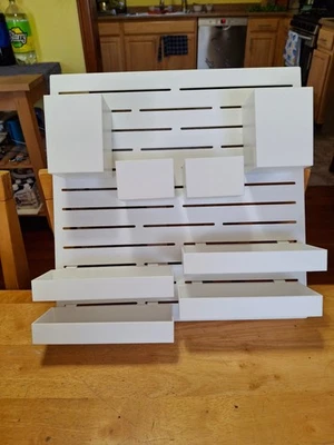 ORGANIZADOR DE ALMACENAMIENTO DE PARED ARTESANAL DE COSTURA TABLEROS CONTENEDORES GANCHOS CLAVIJAS TODO MARÍA Foto 1 de 4