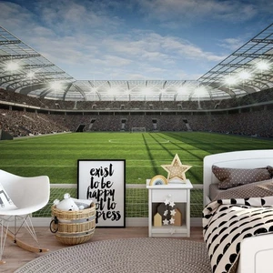 TAPETE Wandbild für Jungenzimmer 10,2 x 7,1 Fuß einfache Anwendung Fußballstadion - Bild 1 von 10