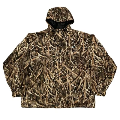 Mossy Oak Shadow Grass Blades Camo Cottrell Lake Rain Jacket M Hooded Zip-Up - Image 1 of 4