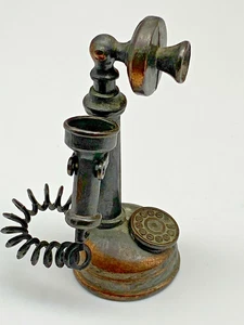 Vintage Pencil Sharpener Telephone Bronze Metal Antique - Picture 1 of 12