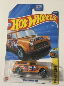 2025 Hot Wheels Orange 67 Austin Mini Van HW Art Cars #169 COMBINE SHIPPING - Picture 1 of 4