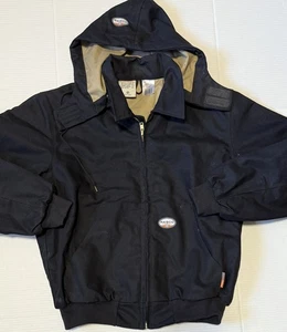RASCO FR - Men's Black Duck Quilted Liner Removable Hood Jacket - Large - NWoT - Picture 1 of 8