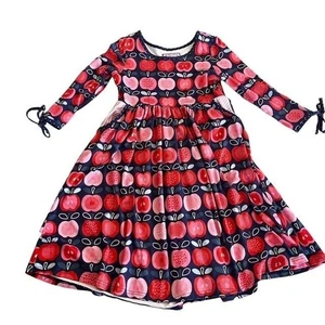 Vestido Cheeky Ciruela Estampado Manzana Niñas Talla 12 - Imagen 1 de 5